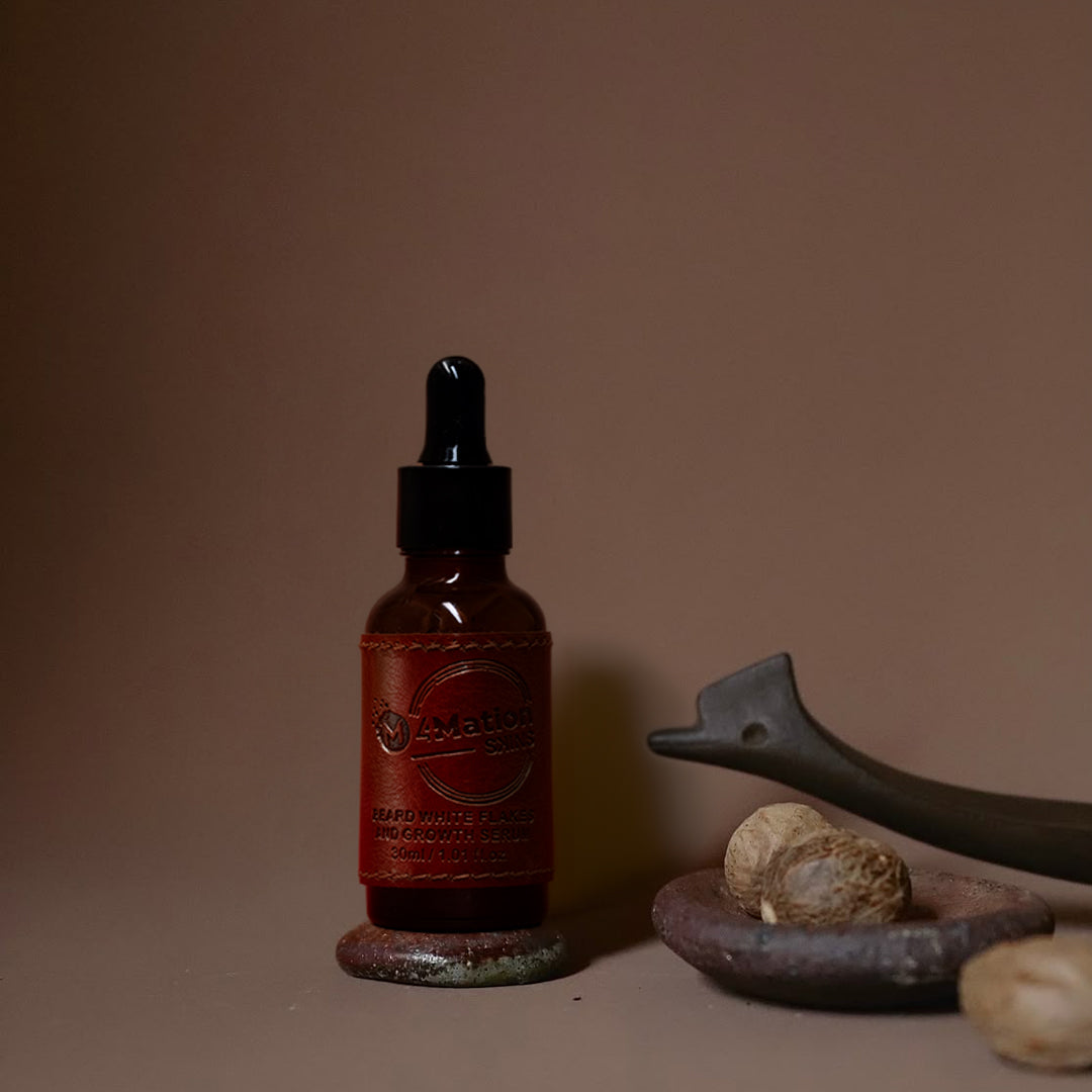 Beard White Flakes and Growth Serum (30 ml) | Melatonin, Fenugreek Seed Extract & Vitis Vinifera Seed Oil