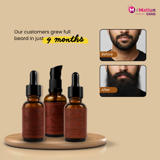 Beard Combo Kit | Beard Wash ,Beard Serum , Beard White Flakes & Growth Serum