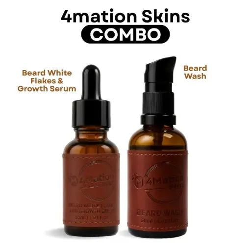 Beard White Flakes and Growth Oil & Beard Wash | Combo
