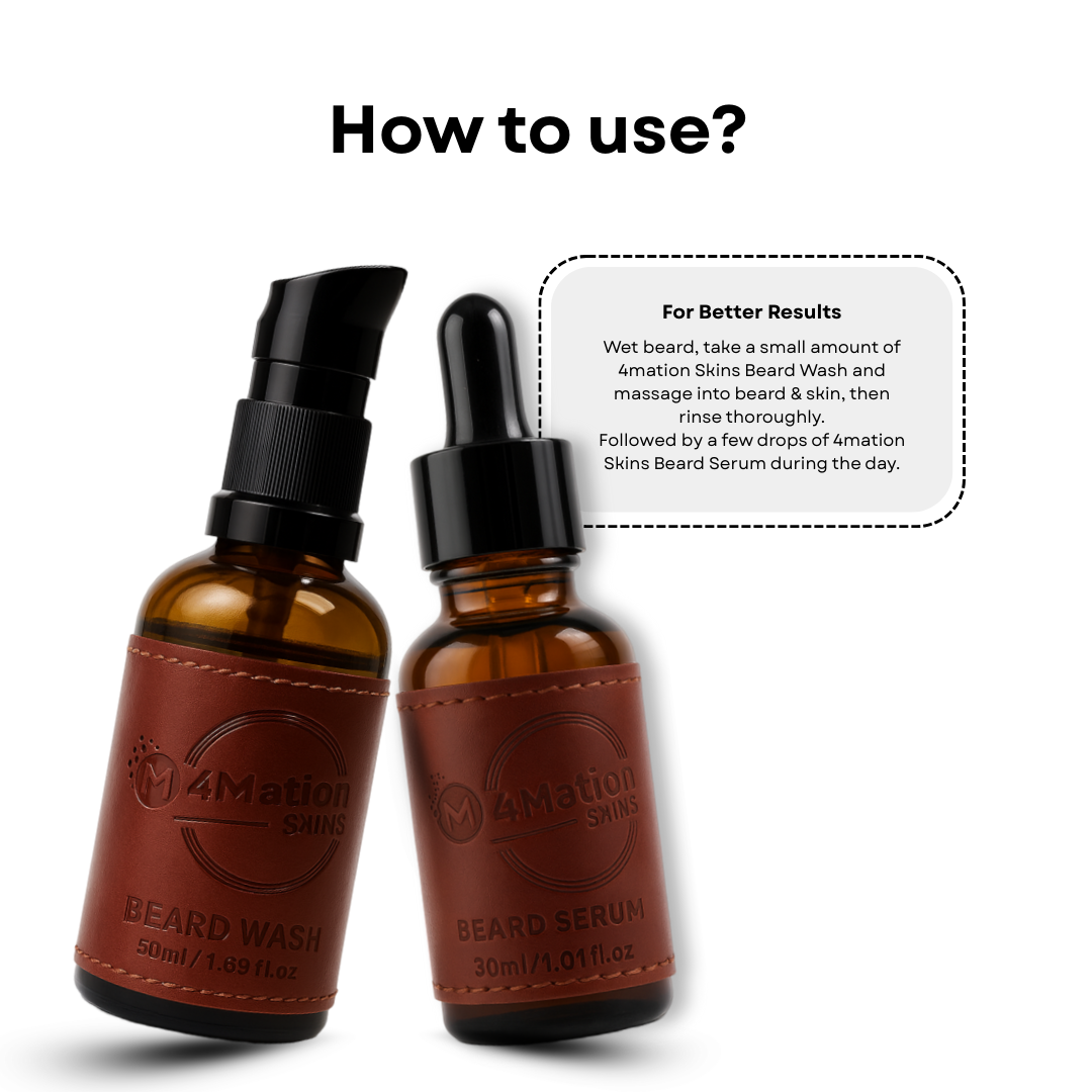 Beard Combo Kit | Beard Wash ,Beard Serum , Beard White Flakes & Growth Serum
