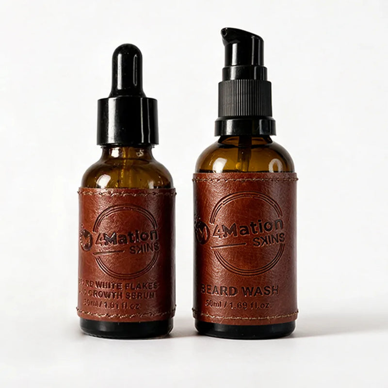 Beard Flake & Growth  Duo | Beard Wash + Flake Control Serum | Men's Gift Set