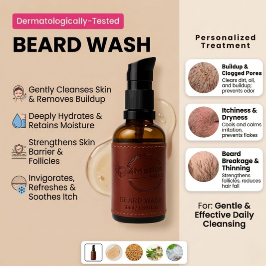 Beard Wash (50 ml) | Fenugreek Oil ,Tea Tree Oil , Menthol