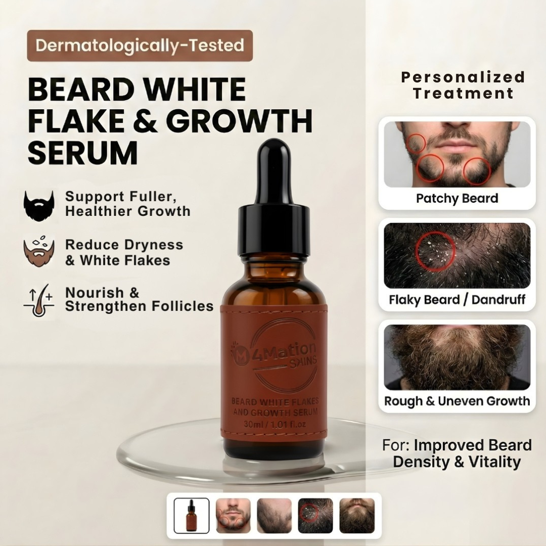 Beard Growth Serum for Men | White Flakes & Patchy Beard Support
