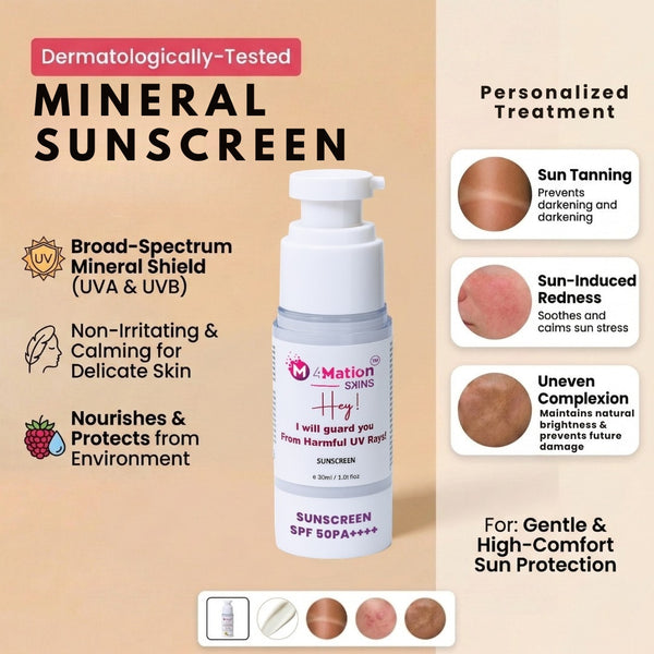 Mineral Sunscreen (30 ml) | Zinc Oxide, Titanium Dioxide & Tocopheryl Acetate