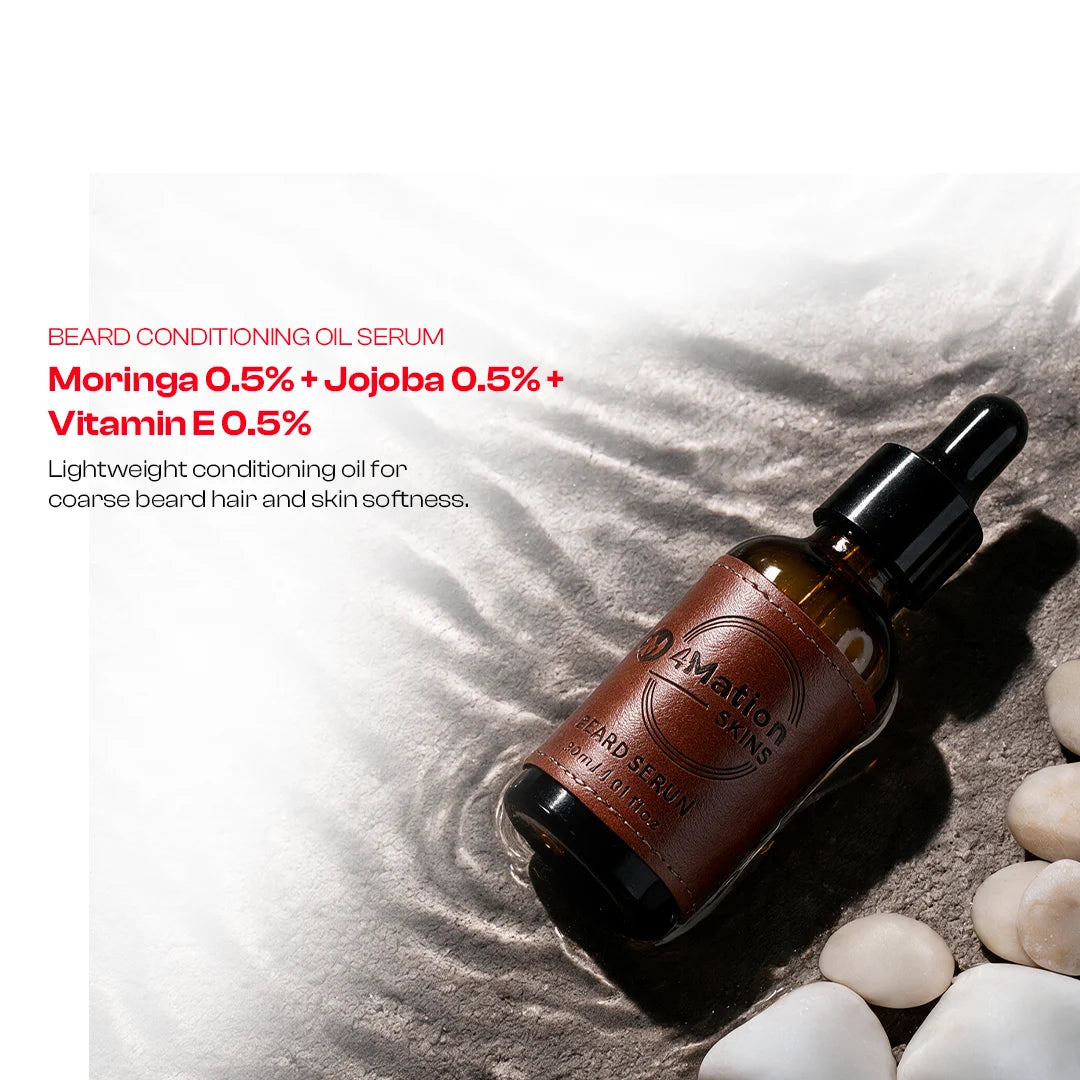 Frizz Control Beard Conditioning Serum with Vitamin E