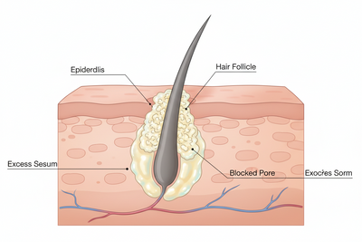Sebum Overproduction & Clogged Pores