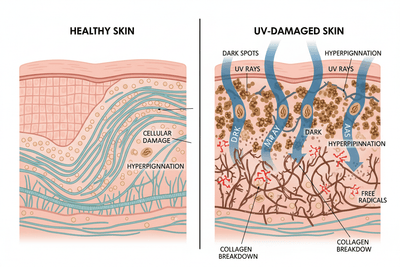 UV-Induced Photodamage & Melanin Overproduction